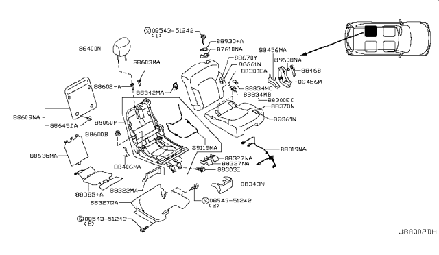 2018 Nissan Armada Rear Seat Diagram 9