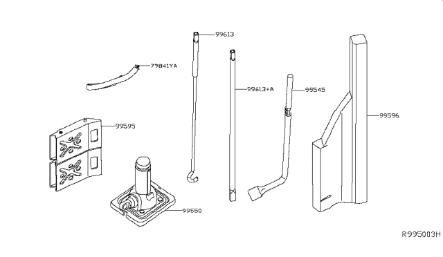 2015 Nissan NV Tool Kit & Maintenance Manual Diagram 2