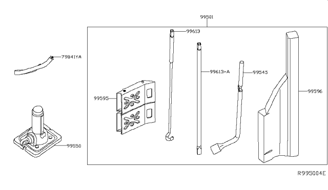 2017 Nissan NV Tool Kit & Maintenance Manual Diagram 1