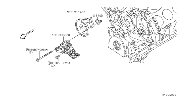 2018 Nissan NV Power Steering Pump Mounting Diagram 1