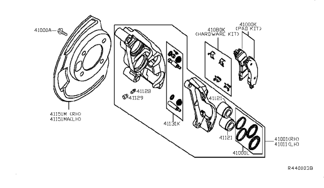 2017 Nissan NV Passenger Front Brake Diagram