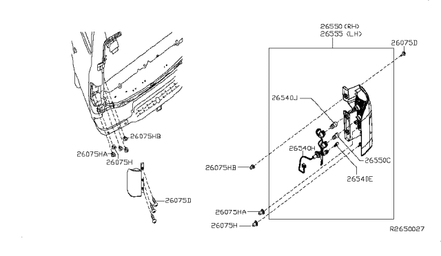 2012 Nissan NV Rear Combination Lamp Diagram