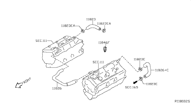 2017 Nissan NV Passenger Crankcase Ventilation Diagram 3
