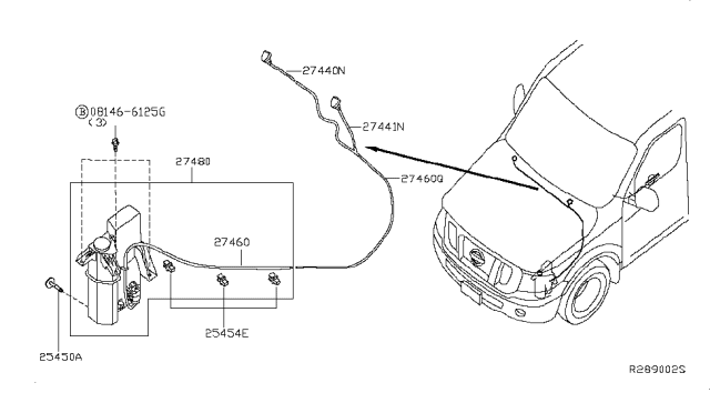 2015 Nissan NV Windshield Washer Diagram