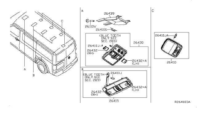 2012 Nissan NV Passenger Room Lamp Diagram
