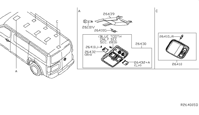 2016 Nissan NV Room Lamp Diagram