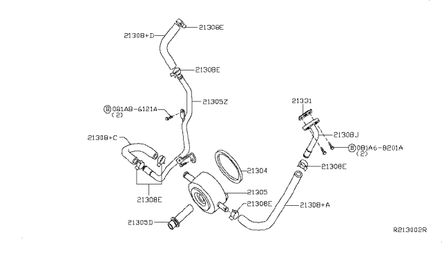 2017 Nissan NV Passenger Oil Cooler Diagram 1