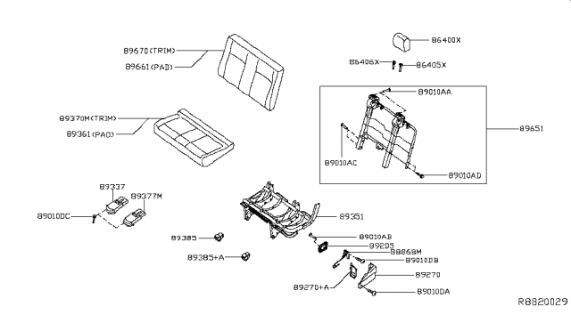 2018 Nissan NV 3rd Seat Diagram 1