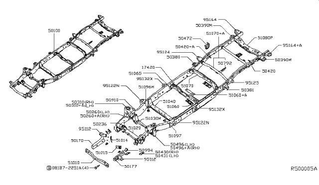 2016 Nissan NV Frame Diagram 1