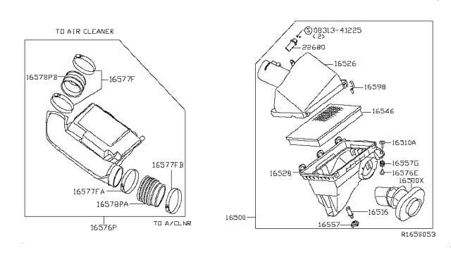 2017 Nissan NV Passenger Air Cleaner Diagram 1