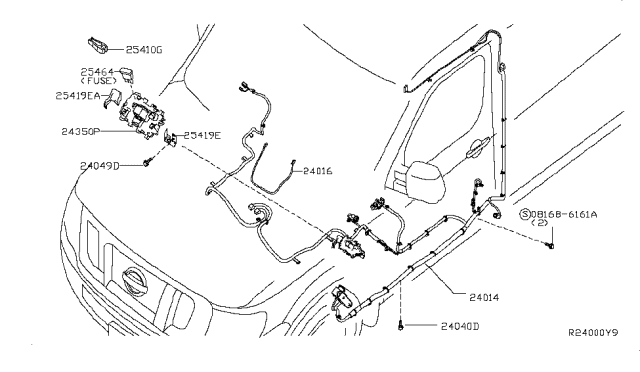 2014 Nissan NV Harness-Body Diagram for 24014-1PB5A