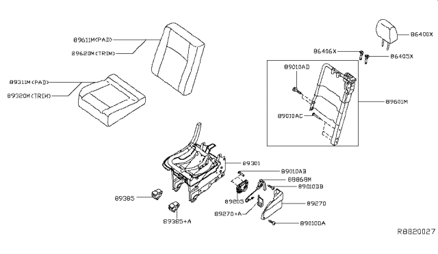 2017 Nissan NV Passenger 3rd Seat Diagram 3