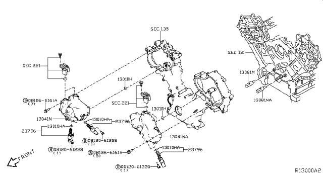 2017 Nissan NV Passenger Camshaft & Valve Mechanism Diagram 7
