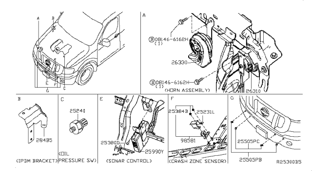 2012 Nissan NV Electrical Unit Diagram 1