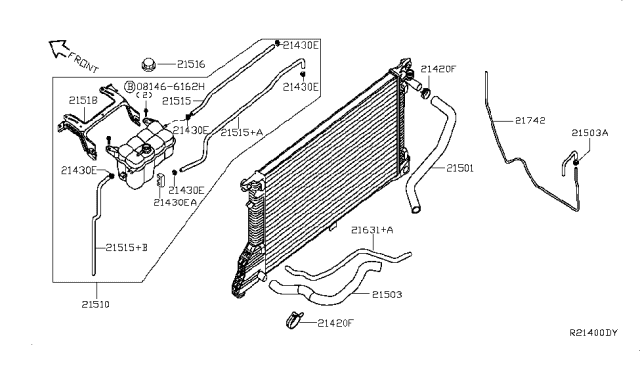 2017 Nissan NV Passenger Radiator,Shroud & Inverter Cooling Diagram 2