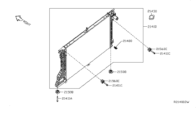 2014 Nissan NV Bolt Diagram for 01125-N1061