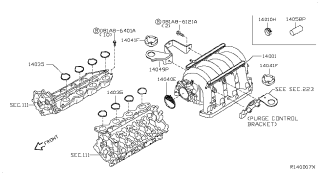2017 Nissan NV Passenger Manifold Diagram 6