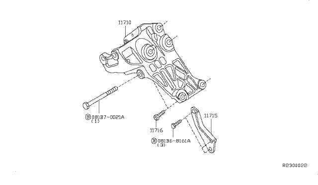 2017 Nissan NV Passenger Alternator Fitting Diagram 1