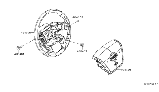 2019 Nissan NV Steering Wheel Diagram