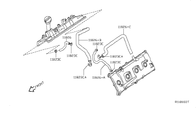 2017 Nissan NV Passenger Crankcase Ventilation Diagram 1