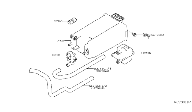 2017 Nissan NV Passenger Engine Control Vacuum Piping Diagram 3
