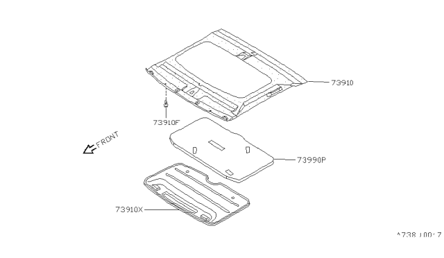 1991 Nissan 240SX Roof Trimming Diagram 4