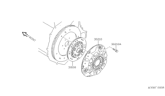 1989 Nissan 240SX Clutch Cover,Disc & Release Parts Diagram 2