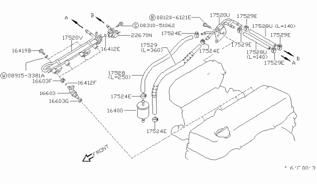 1989 Nissan 240SX Bolt Hex Diagram for 08120-6121E