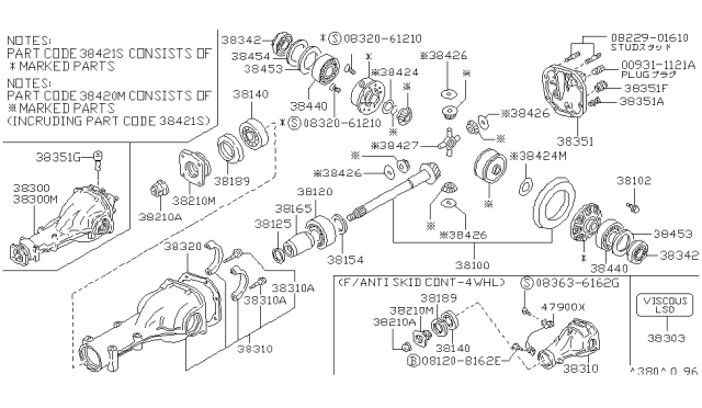 1993 Nissan 240SX Rear Final Drive Diagram 1