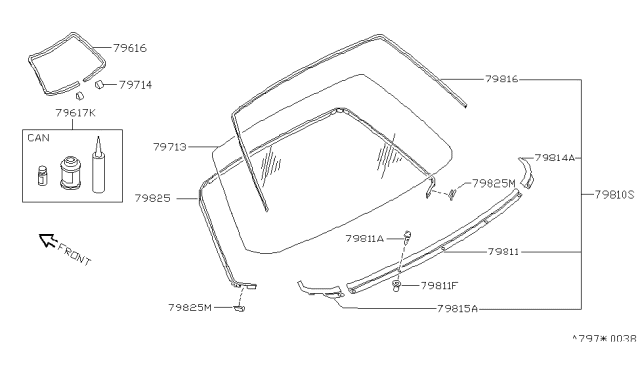 1994 Nissan 240SX Rear Window Diagram