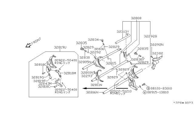 1994 Nissan 240SX Transmission Shift Control Diagram 3