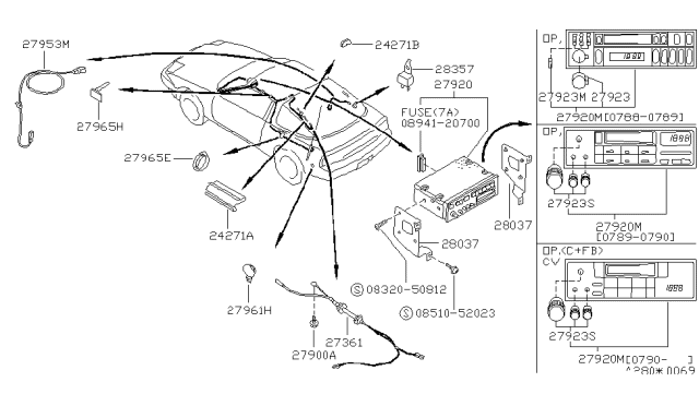 1992 Nissan 240SX Audio & Visual Diagram 3