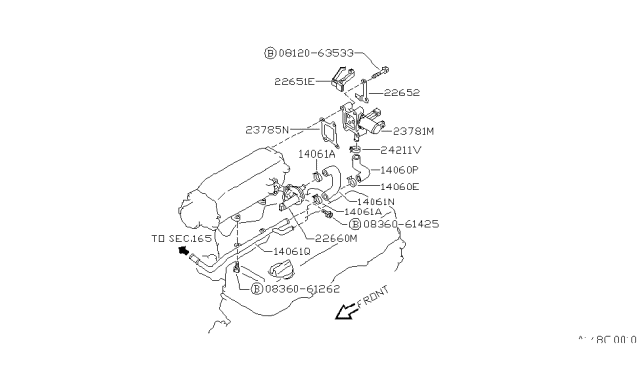 1991 Nissan 240SX Regulator Assembly-Air Diagram for 22660-40F00