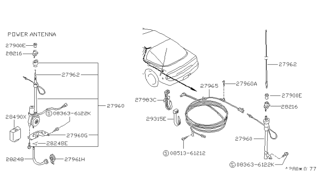 1991 Nissan 240SX Audio & Visual Diagram 1