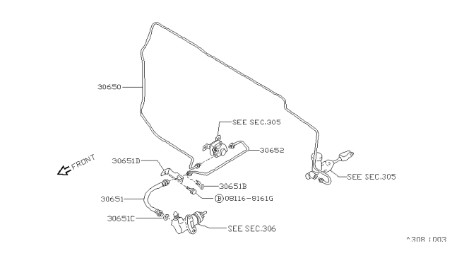 1991 Nissan 240SX Clutch Piping Diagram 1