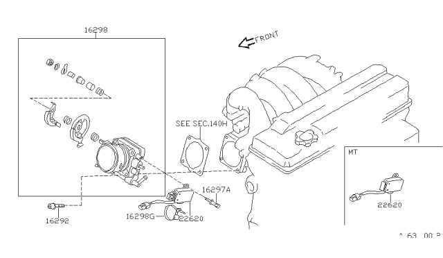 1992 Nissan 240SX Throttle Chamber Diagram