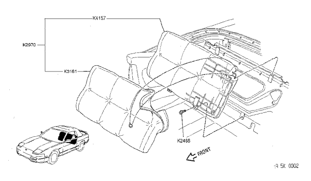 1993 Nissan 240SX SCRWSHR Ay-M6-1X25.0 Diagram for K2468-6X001