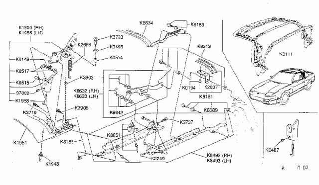 1991 Nissan 240SX Convertible Interior & Exterior Diagram 18