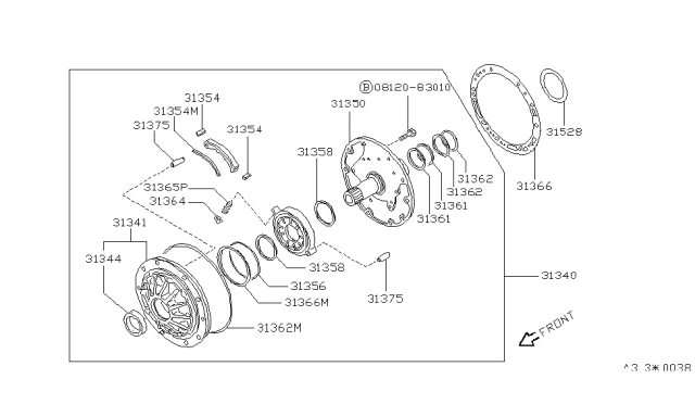 1994 Nissan 240SX Engine Oil Pump Diagram