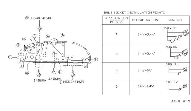 1994 Nissan 240SX Instrument Meter & Gauge Diagram 4