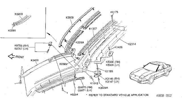 1992 Nissan 240SX Convertible Interior & Exterior Diagram 10