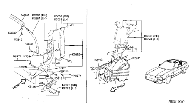1994 Nissan 240SX Washer Diagram for K3978-6X101