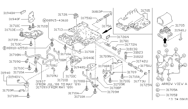 1991 Nissan 240SX Control Valve (ATM) Diagram 1