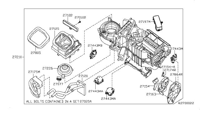 2007 Nissan Xterra Heater & Blower Unit Diagram 2