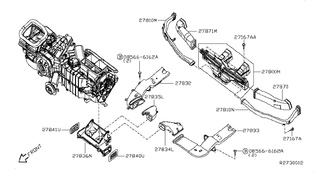 2005 Nissan Xterra Nozzle & Duct Diagram