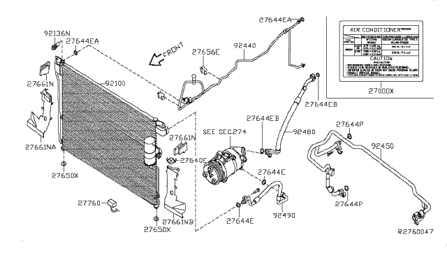 2007 Nissan Xterra Seal-Rubber Diagram for 92184-EA010