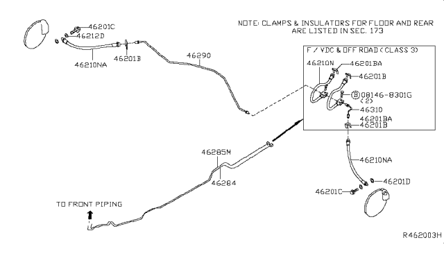 2005 Nissan Xterra Brake Piping & Control - Diagram 1