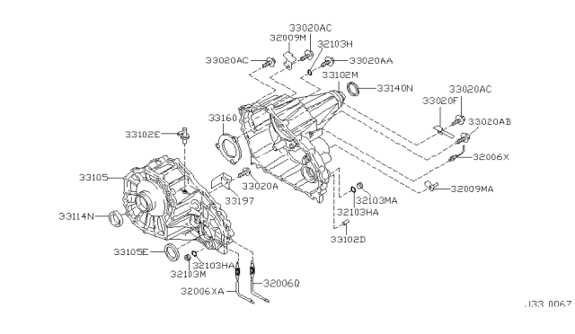 2006 Nissan Xterra Transfer Case Diagram 1