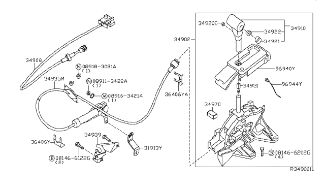 2014 Nissan Xterra Auto Transmission Control Device Diagram