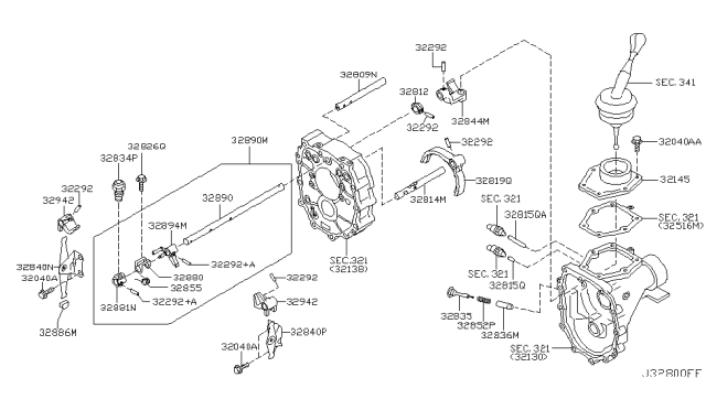 2005 Nissan Xterra Transmission Shift Control Diagram 1